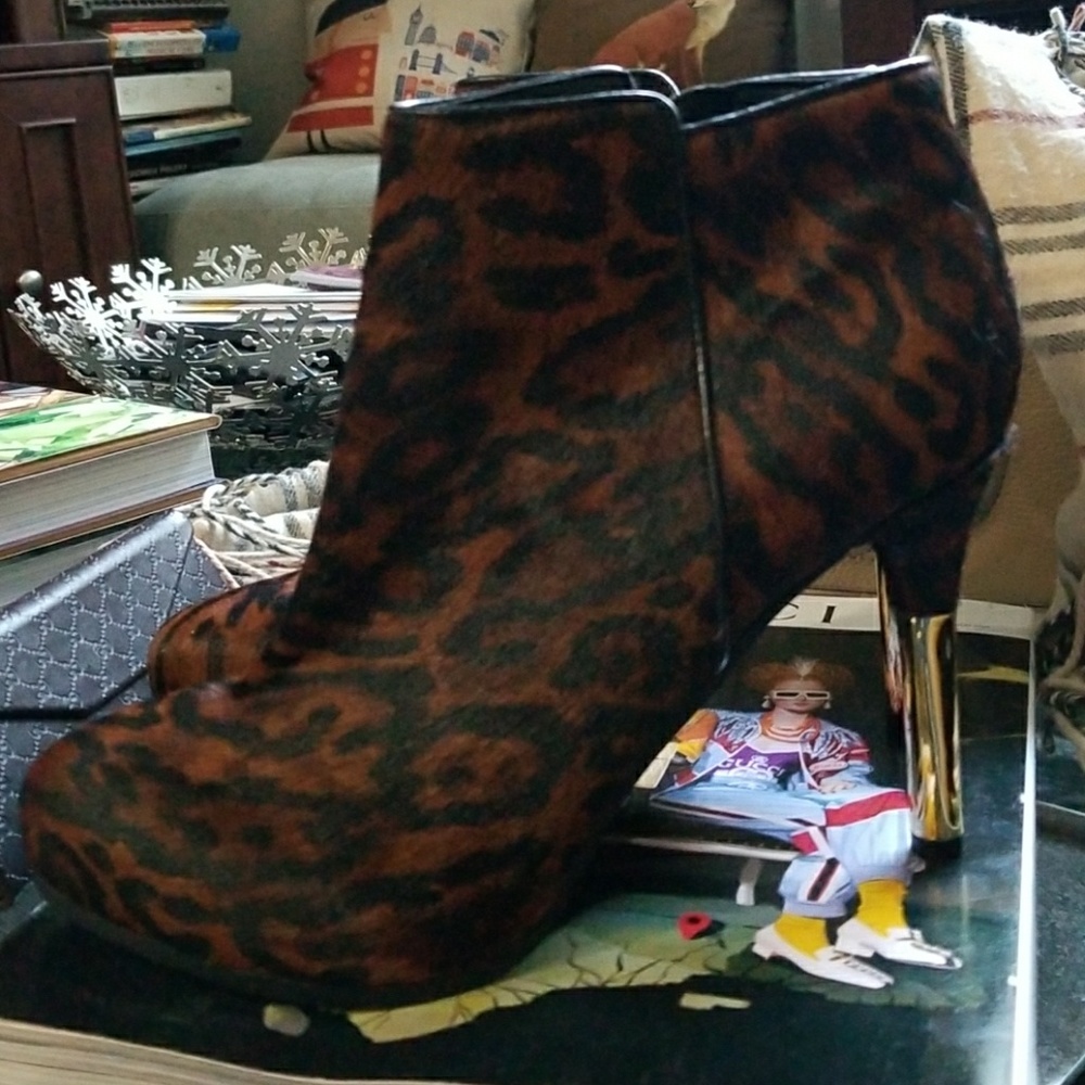 New CWonder calf hair high heel boots in size 8